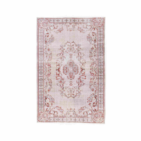Oriental Rug Vintage Hand Knotted Wool On Cotton 172 x 264 Cm - 5' 8'' x 8' 8'' Red C014 ER12