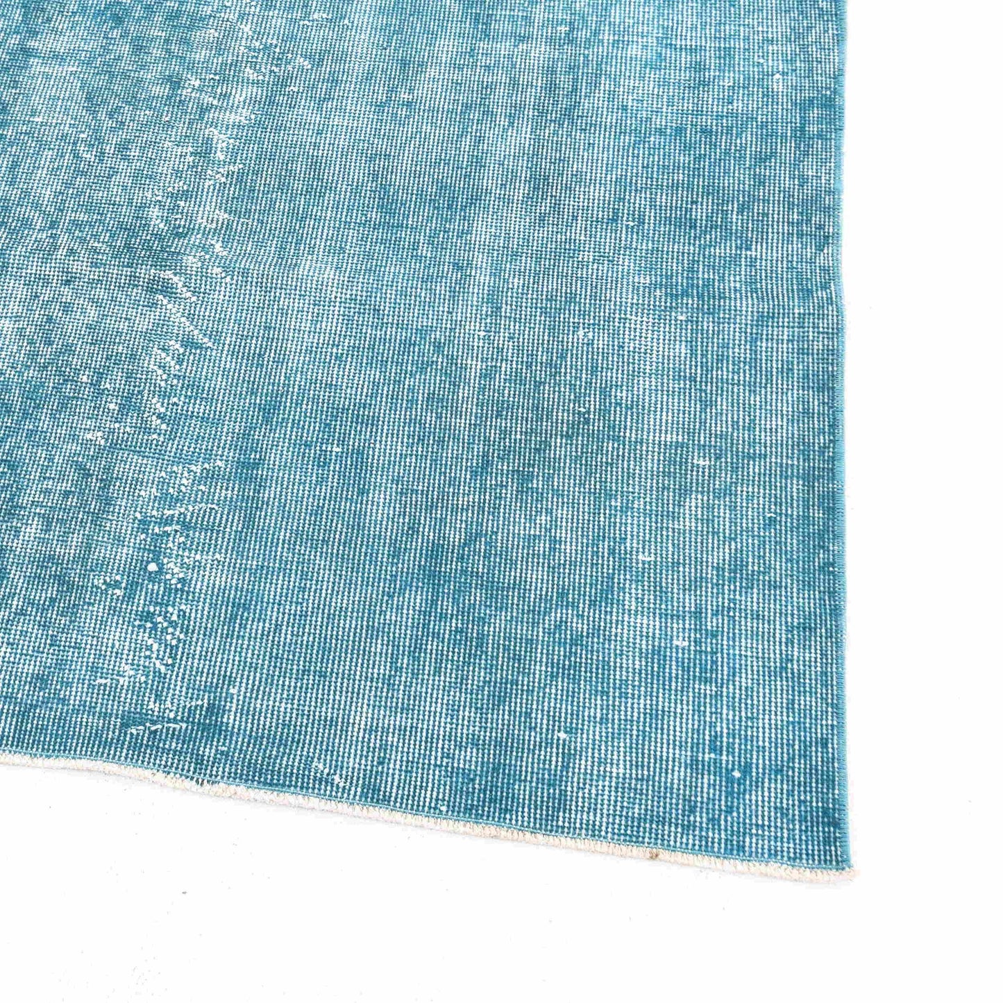 Oriental Rug Vintage Hand Knotted Wool On Cotton 174 x 284 Cm - 5' 9'' x 9' 4'' Turquoise C019 ER12