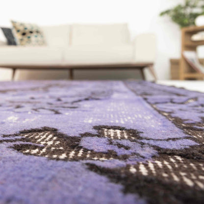 Oriental Rug Vintage Hand Knotted Wool On Cotton 175 x 306 Cm - 5' 9'' x 10' 1'' Purple C017 ER12