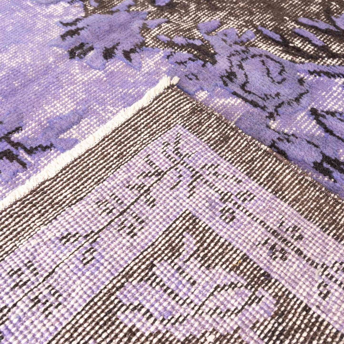 Oriental Rug Vintage Hand Knotted Wool On Cotton 175 x 306 Cm - 5' 9'' x 10' 1'' Purple C017 ER12