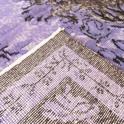 Oriental Rug Vintage Hand Knotted Wool On Cotton 175 x 306 Cm - 5' 9'' x 10' 1'' Purple C017 ER12