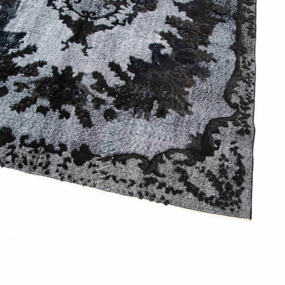 Oriental Rug Vintage Hand Knotted Wool On Cotton 177 x 268 Cm - 5' 10'' x 8' 10'' Black C002 ER12