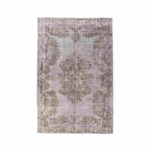 Oriental Rug Vintage Hand Knotted Wool On Cotton 190 x 288 Cm - 6' 3'' x 9' 6'' Pink C004 ER12