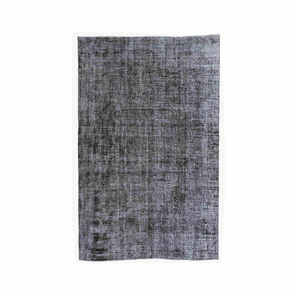 Oriental Rug Vintage Hand Knotted Wool On Cotton 192 x 306 Cm - 6' 4'' x 10' 1'' Black C002 ER23