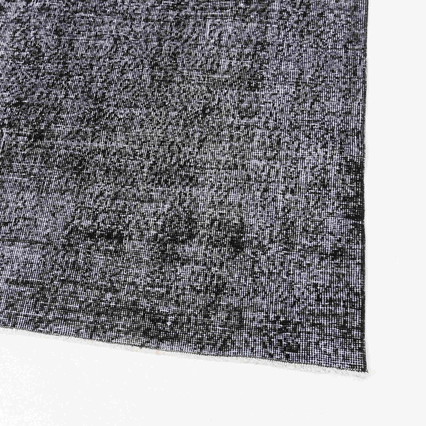 Oriental Rug Vintage Hand Knotted Wool On Cotton 192 x 306 Cm - 6' 4'' x 10' 1'' Black C002 ER23