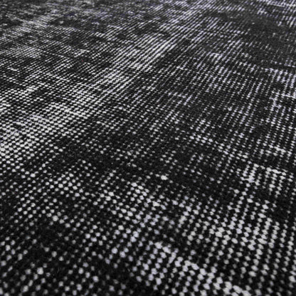 Oriental Rug Vintage Hand Knotted Wool On Cotton 193 x 295 Cm - 6' 4'' x 9' 9'' Black C002 ER12