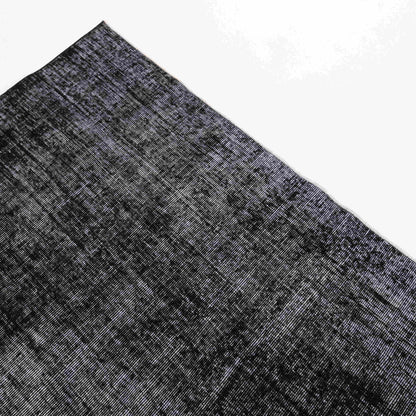 Oriental Rug Vintage Hand Knotted Wool On Cotton 193 x 295 Cm - 6' 4'' x 9' 9'' Black C002 ER12