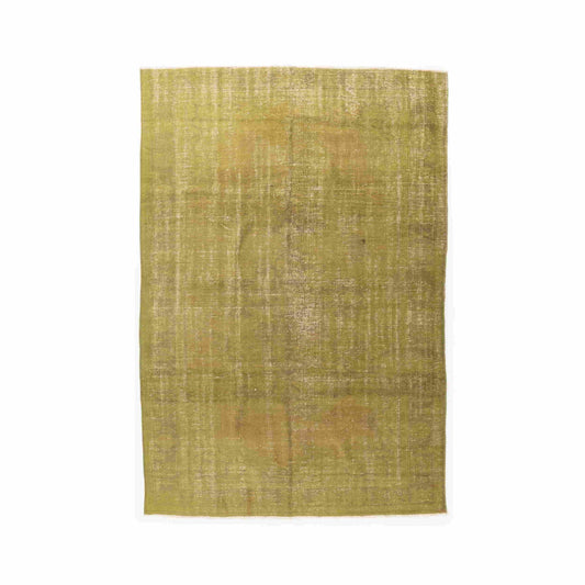 Oriental Rug Vintage Hand Knotted Wool On Cotton 195 x 281 Cm - 6' 5'' x 9' 3'' Stone C009 ER12