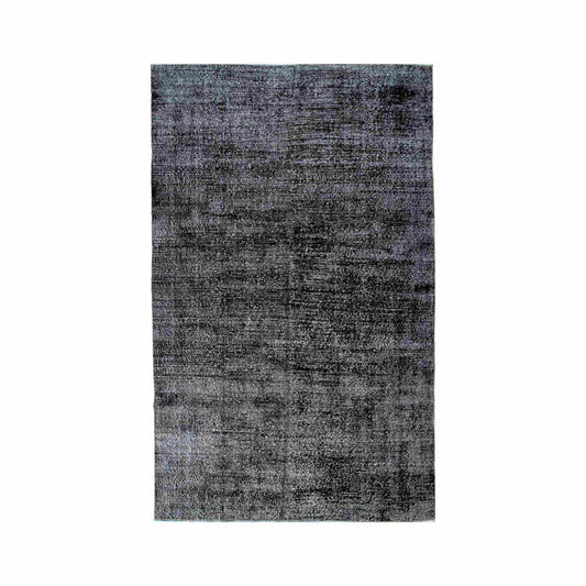 Oriental Rug Vintage Hand Knotted Wool On Cotton 195 x 309 Cm - 6' 5'' x 10' 2'' Black C002 ER23