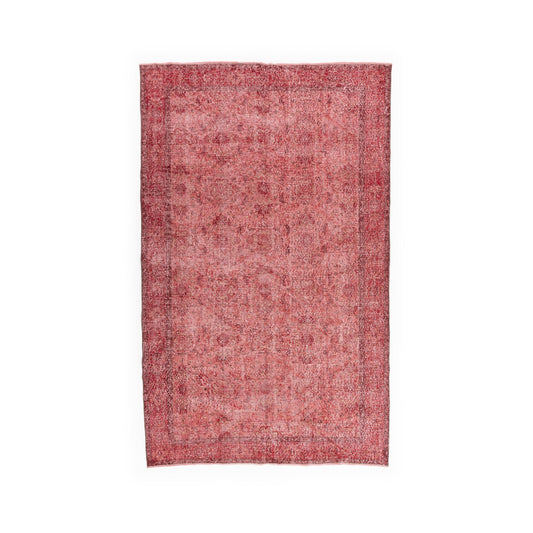 Oriental Rug Vintage Hand Knotted Wool On Cotton 196 x 319 Cm - 6' 6'' x 10' 6'' Red C014 ER23