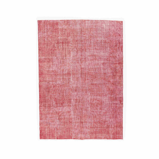 Oriental Rug Vintage Hand Knotted Wool On Cotton 219 x 315 Cm - 7' 3'' x 10' 5'' Red C014 ER23