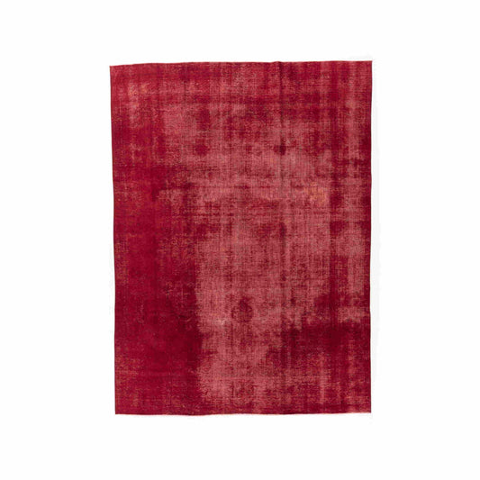 Oriental Rug Vintage Hand Knotted Wool On Cotton 245 x 337 Cm - 8' 1'' x 11' 1'' Red C014 ER23