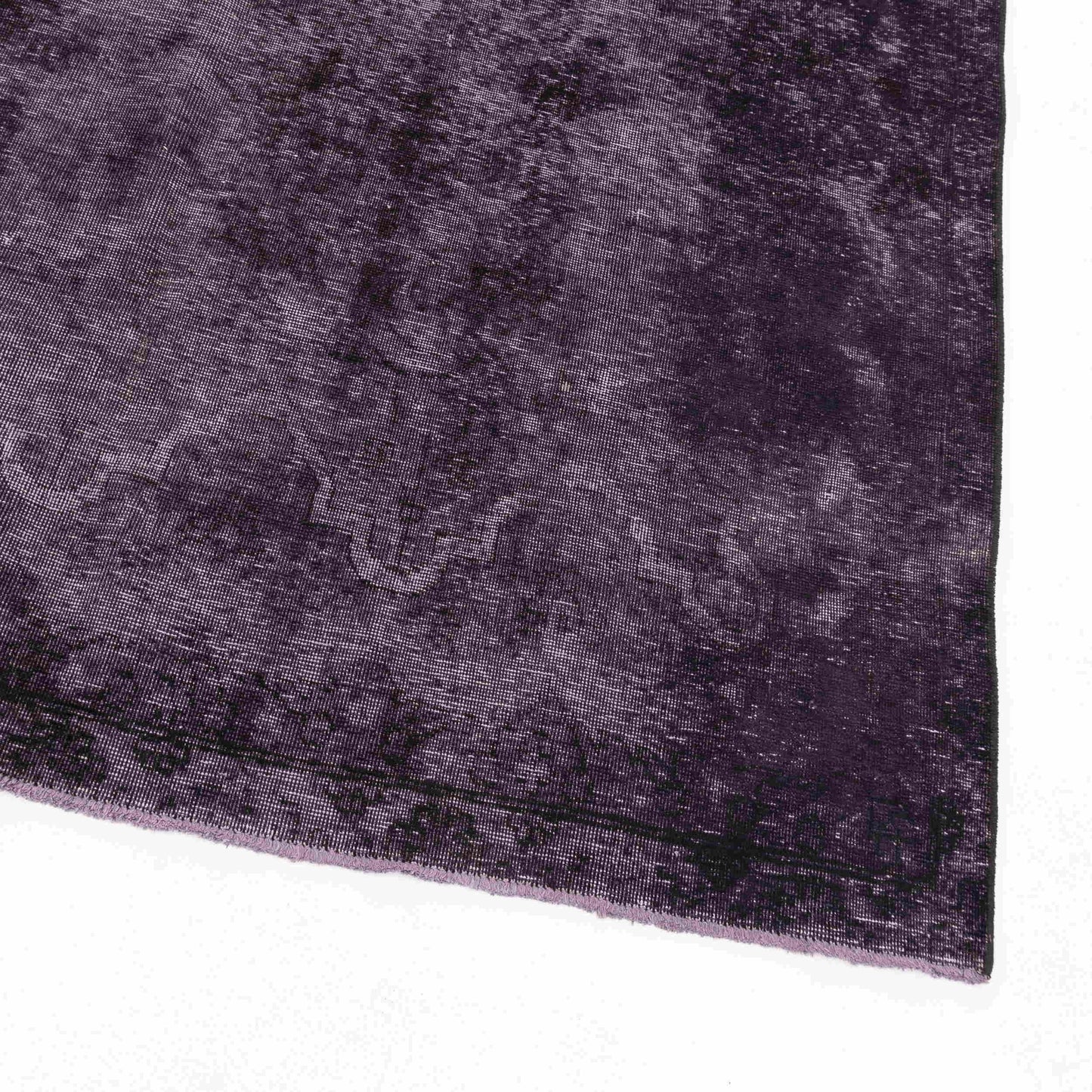 Oriental Rug Vintage Hand Knotted Wool On Cotton 277 x 388 Cm - 9' 2'' x 12' 9'' Purple C017 ER34