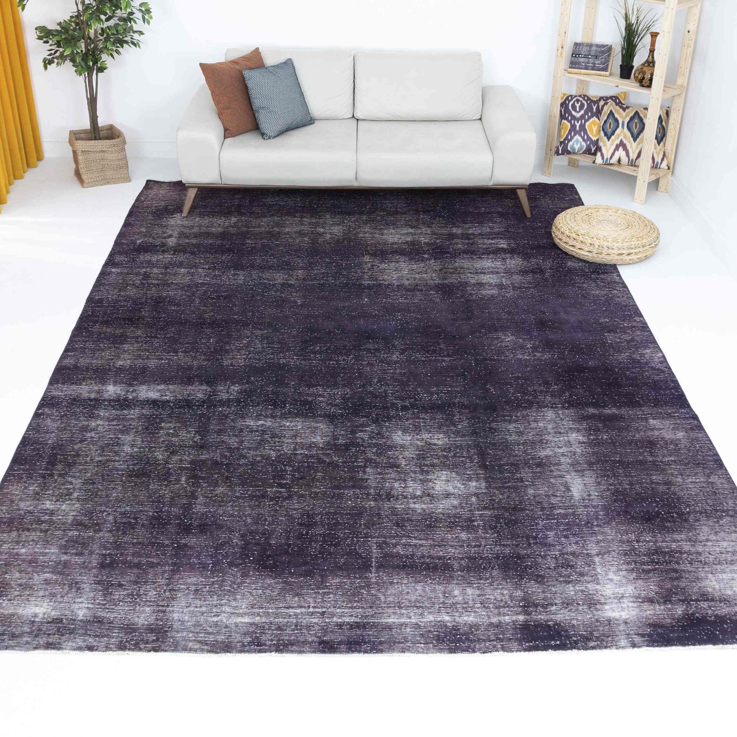 Oriental Rug Vintage Hand Knotted Wool On Cotton 280 x 405 Cm - 9' 3'' x 13' 4'' Purple C017 ER34