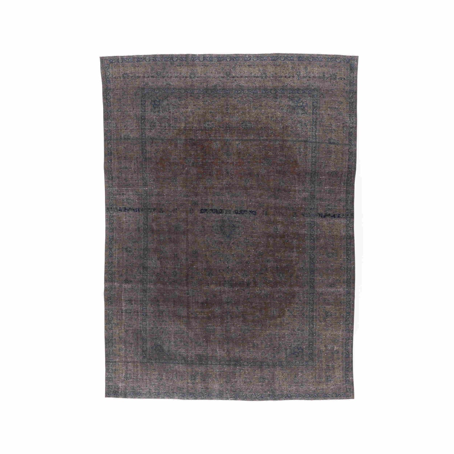 Oriental Rug Vintage Hand Knotted Wool On Cotton 283 x 391 Cm - 9' 4'' x 12' 10'' Brown C005 ER34