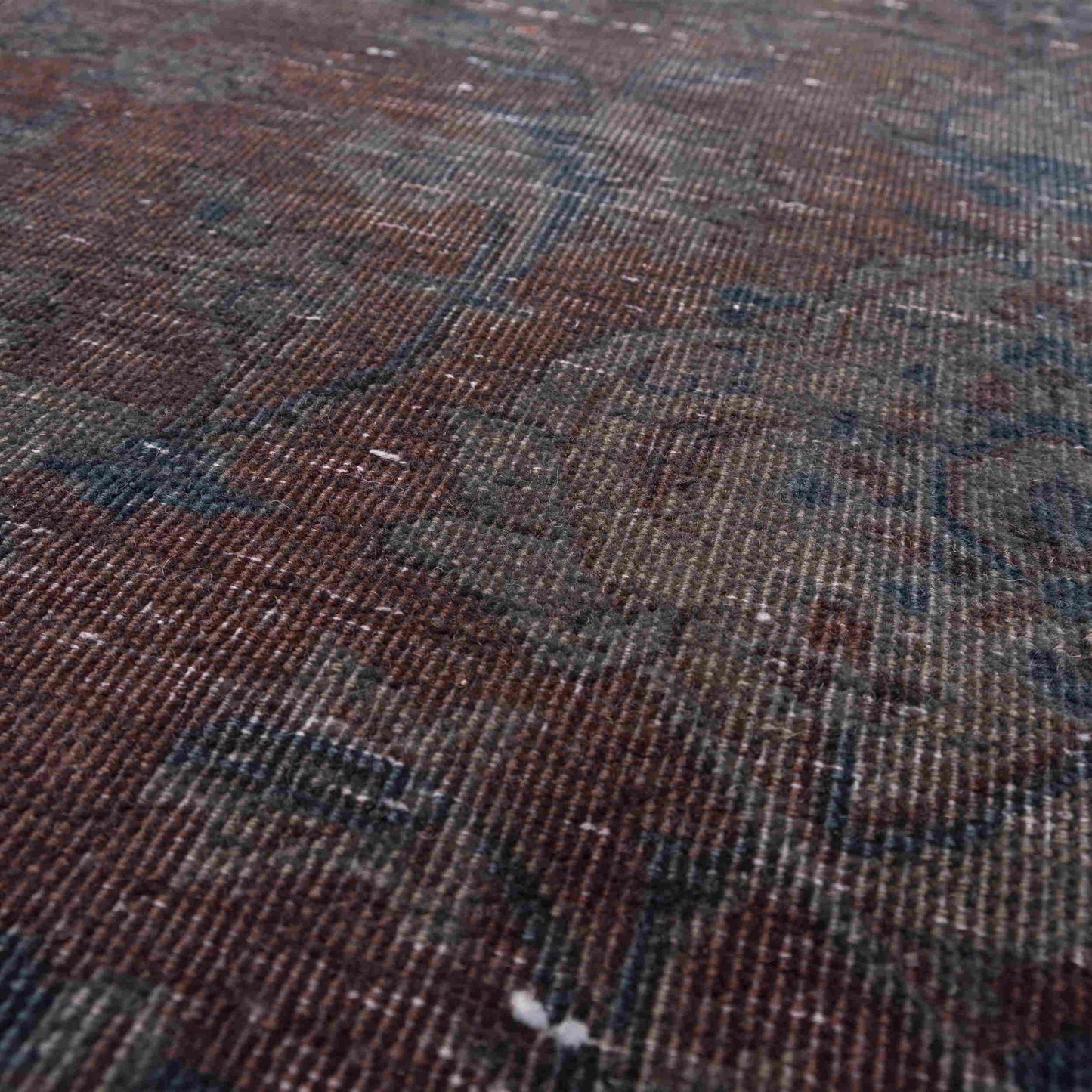 Oriental Rug Vintage Hand Knotted Wool On Cotton 283 x 391 Cm - 9' 4'' x 12' 10'' Brown C005 ER34