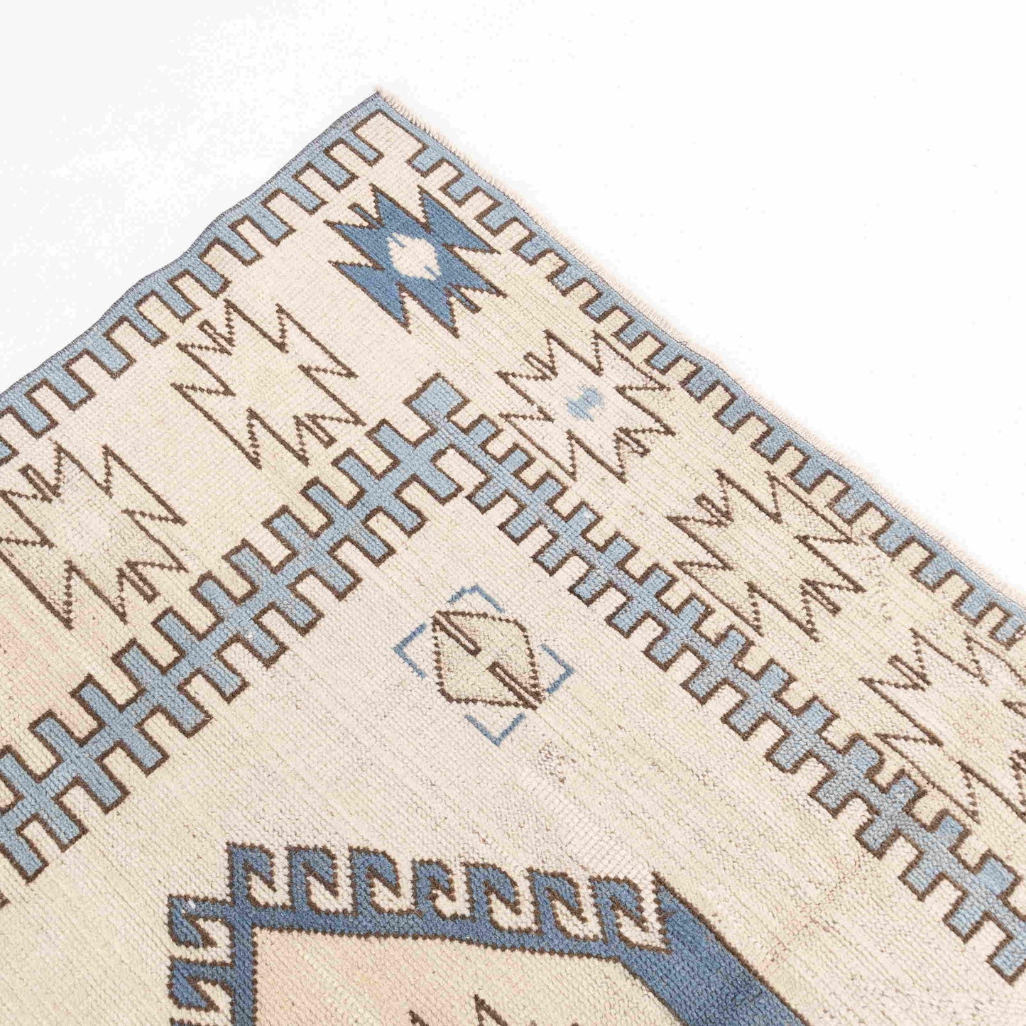Oriental Rug Vintage Handmade Wool On Cotton 104 x 200 Cm - 3' 5'' x 6' 7'' ER01