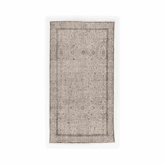 Oriental Rug Vintage Handmade Wool On Cotton 110 x 208 Cm - 3' 8'' x 6' 10'' Sand C007 ER01