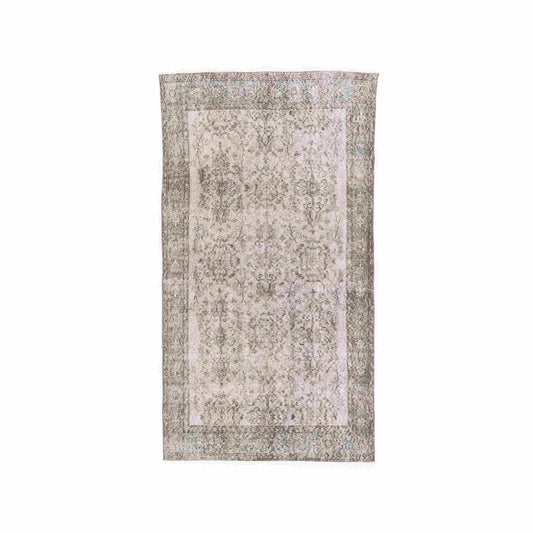 Oriental Rug Vintage Handmade Wool On Cotton 111 x 205 Cm - 3' 8'' x 6' 9'' Pink C004 ER01