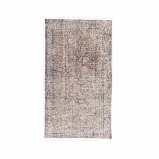 Oriental Rug Vintage Handmade Wool On Cotton 115 x 203 Cm - 3' 10'' x 6' 8'' Pink C004 ER01
