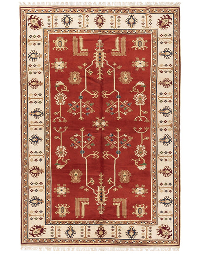 Oriental Rug Yoruk Hand Knotted Wool On Wool 195 X 297 Cm - 6' 5'' X 9' 9'' Red C014 ER23