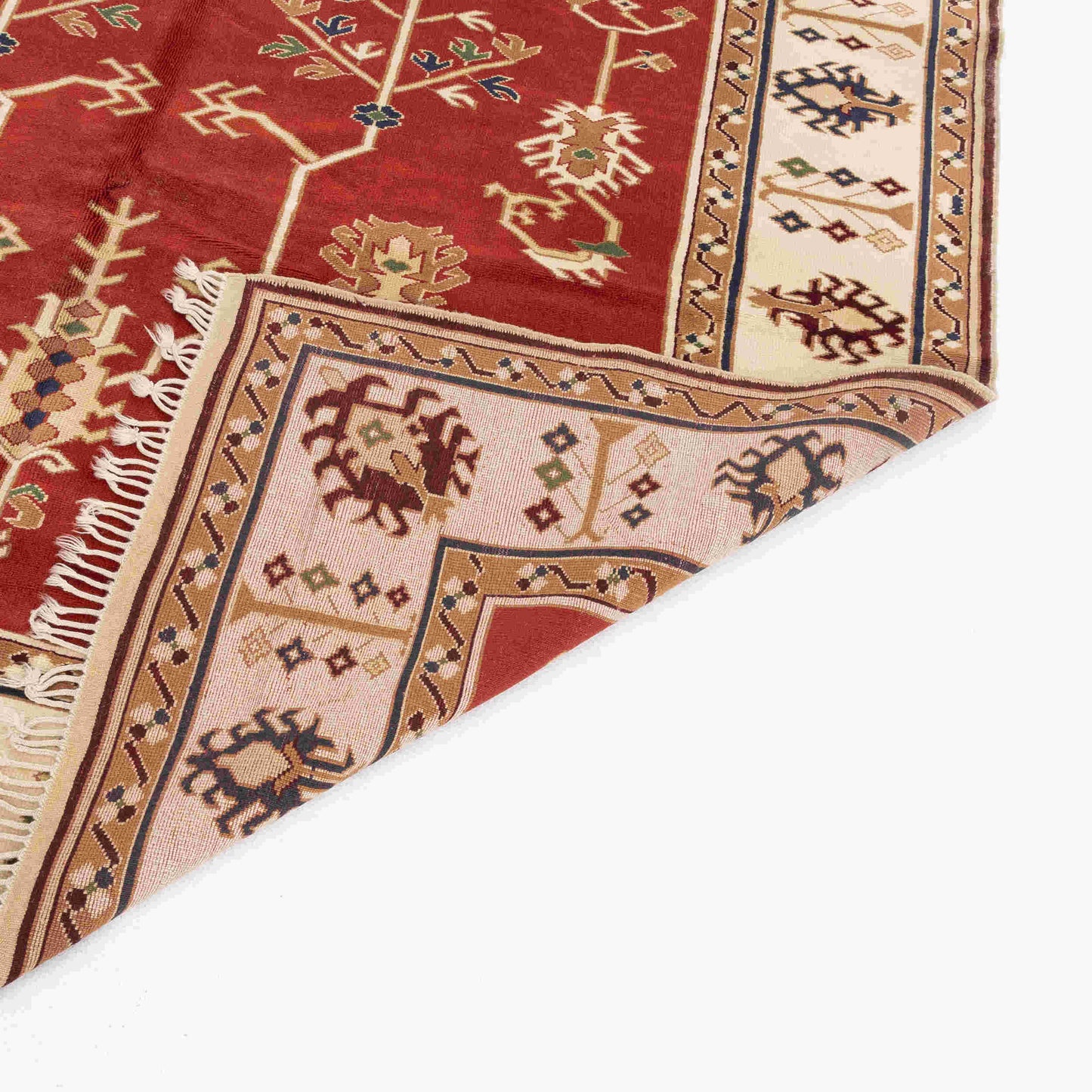Oriental Rug Yoruk Hand Knotted Wool On Wool 195 X 297 Cm - 6' 5'' X 9' 9'' Red C014 ER23