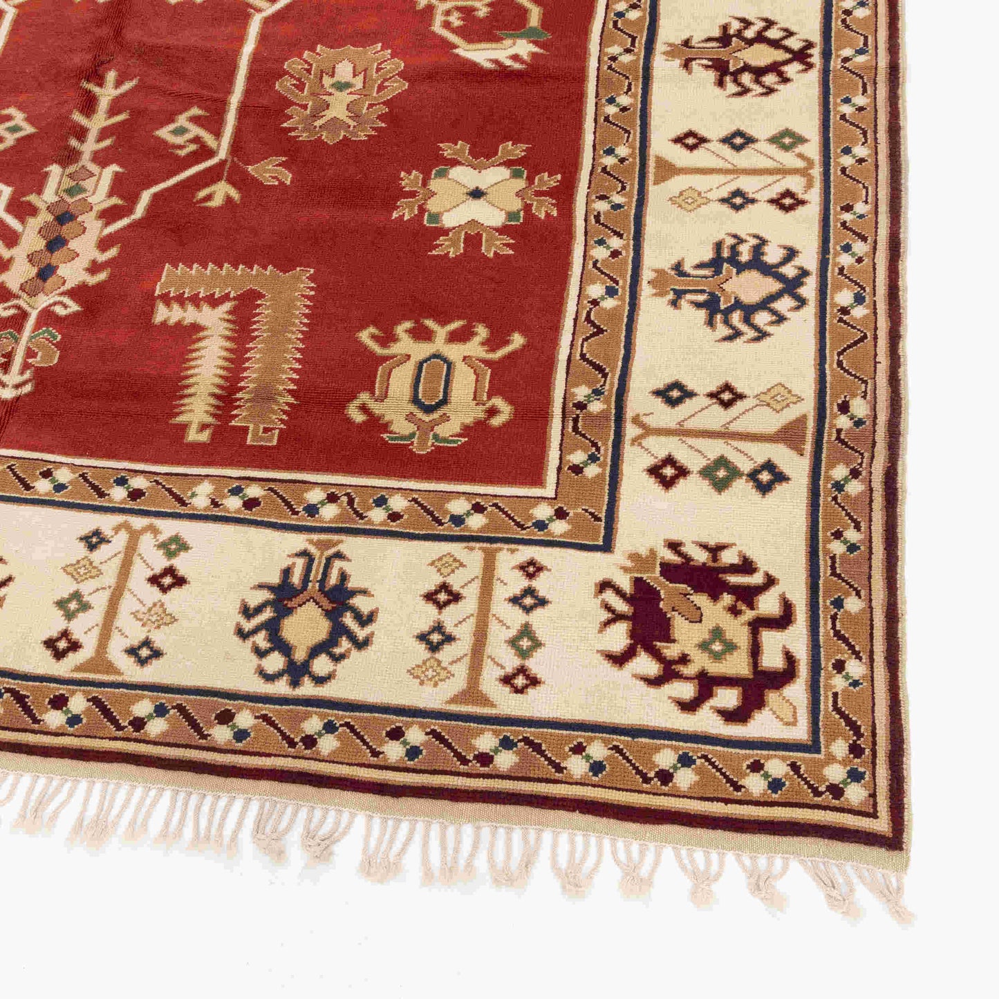 Oriental Rug Yoruk Hand Knotted Wool On Wool 195 X 297 Cm - 6' 5'' X 9' 9'' Red C014 ER23