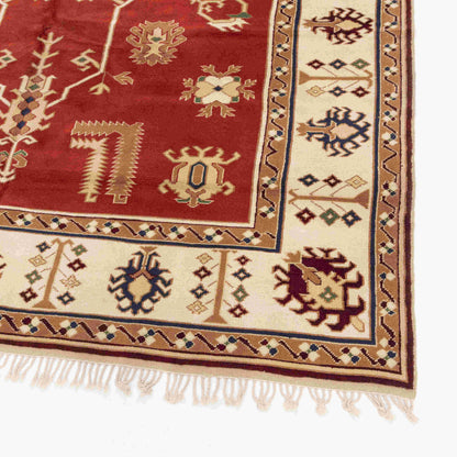 Oriental Rug Yoruk Hand Knotted Wool On Wool 195 X 297 Cm - 6' 5'' X 9' 9'' Red C014 ER23