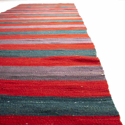 Oriental Turkish Runner Kilim Handmade Wool On Wool Anatolian 77 X 300 Cm - 2' 7'' X 9' 11''