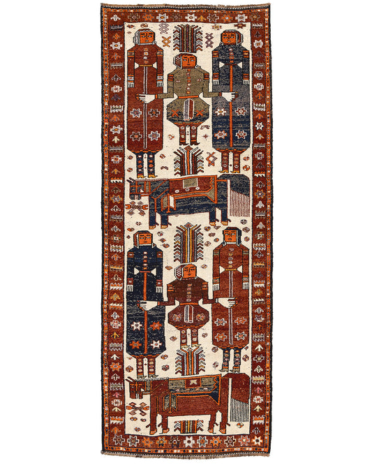 Oriental Turkish Runner Rug Handmade Wool On Wool Anatolian 135 X 360 Cm - 4' 6'' X 11' 10'' Red C014