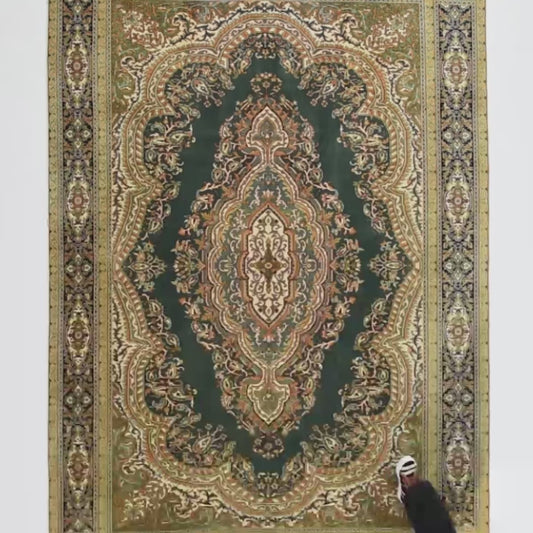 Oriental Rug Anatolian Handmade Wool On Cotton 203 X 303 Cm - 6' 8'' X 10' Sand C007 ER23