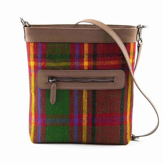 Women's Shoulder Bag Crafted From Handmade Kilim and Real Leather